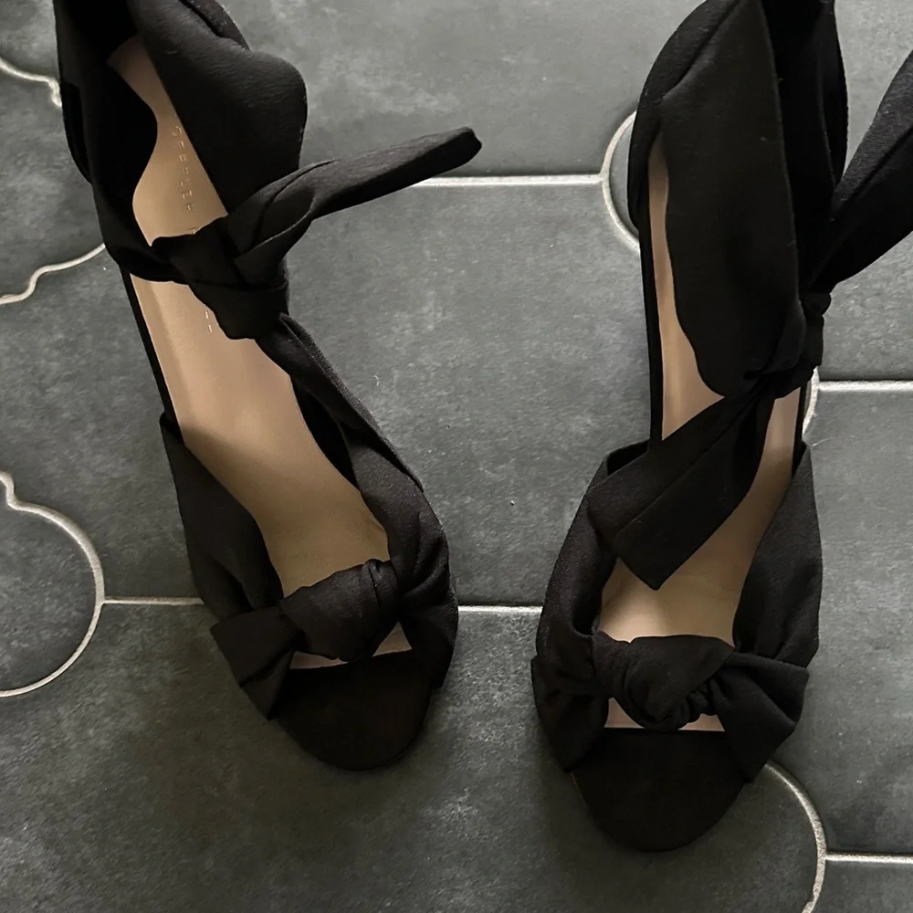Loeffler Randall Black Bow Heels - Picture 2 of 5
